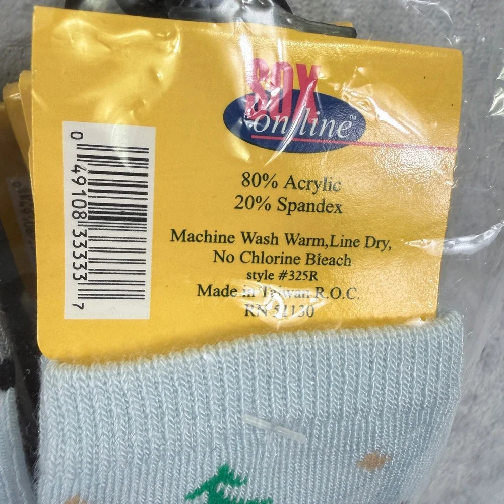 Sox On Line Kids Novelty Crew Socks Lot Baseball Giraffe Bear Multi Color 325R